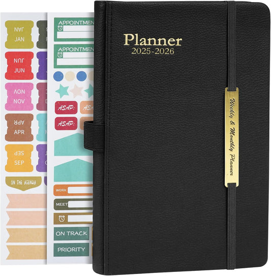 2025-2026 A5 Academic Planner - 18 Month Use - Leather - Teacher & Office Use