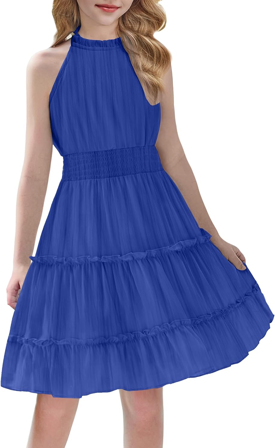 Arshiner Girls Halter Neck Sleeveless Dress for Summer Fun