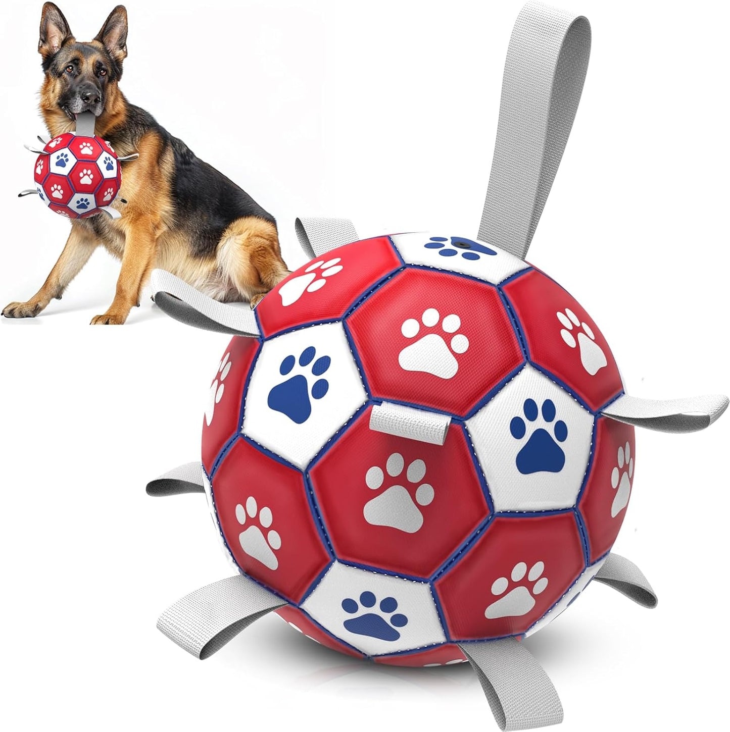 Interactive Dog Soccer Ball for Tug of War