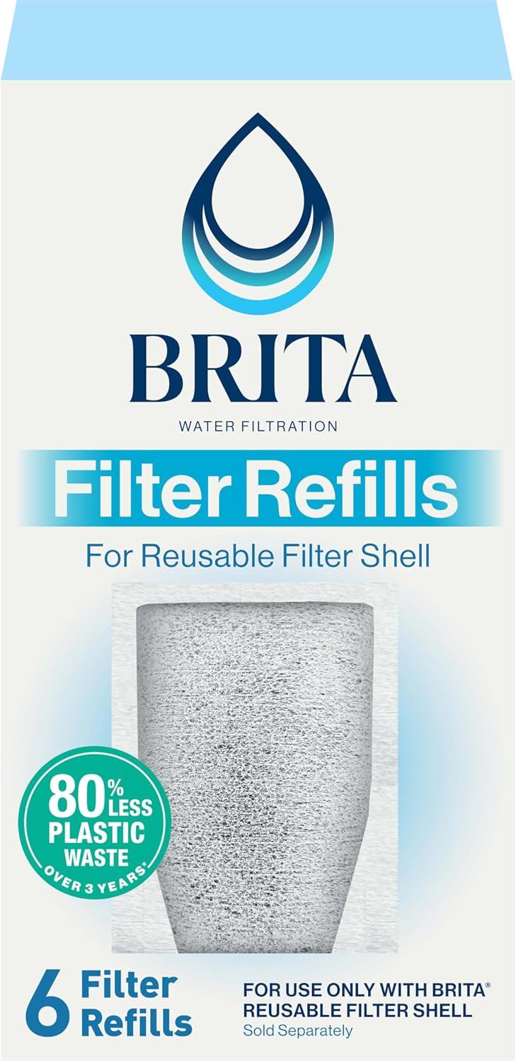 Brita Refillable Water Filter Packs for Pitchers and Dispensers