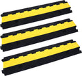 Cable Ramp Cable Protector 2 Channel 3 Pack - Durable Cord Cover