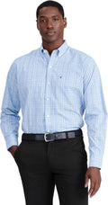 IZOD Men's Performance Comfort Long Sleeve Plaid Button Down - Motion