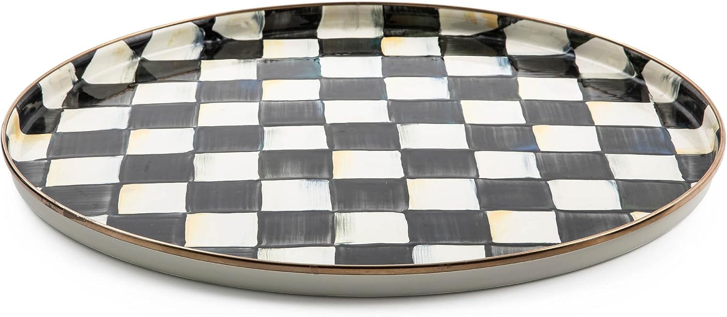 MACKENZIE-CHILDS Enamel Round Tray for Stylish Serving Needs