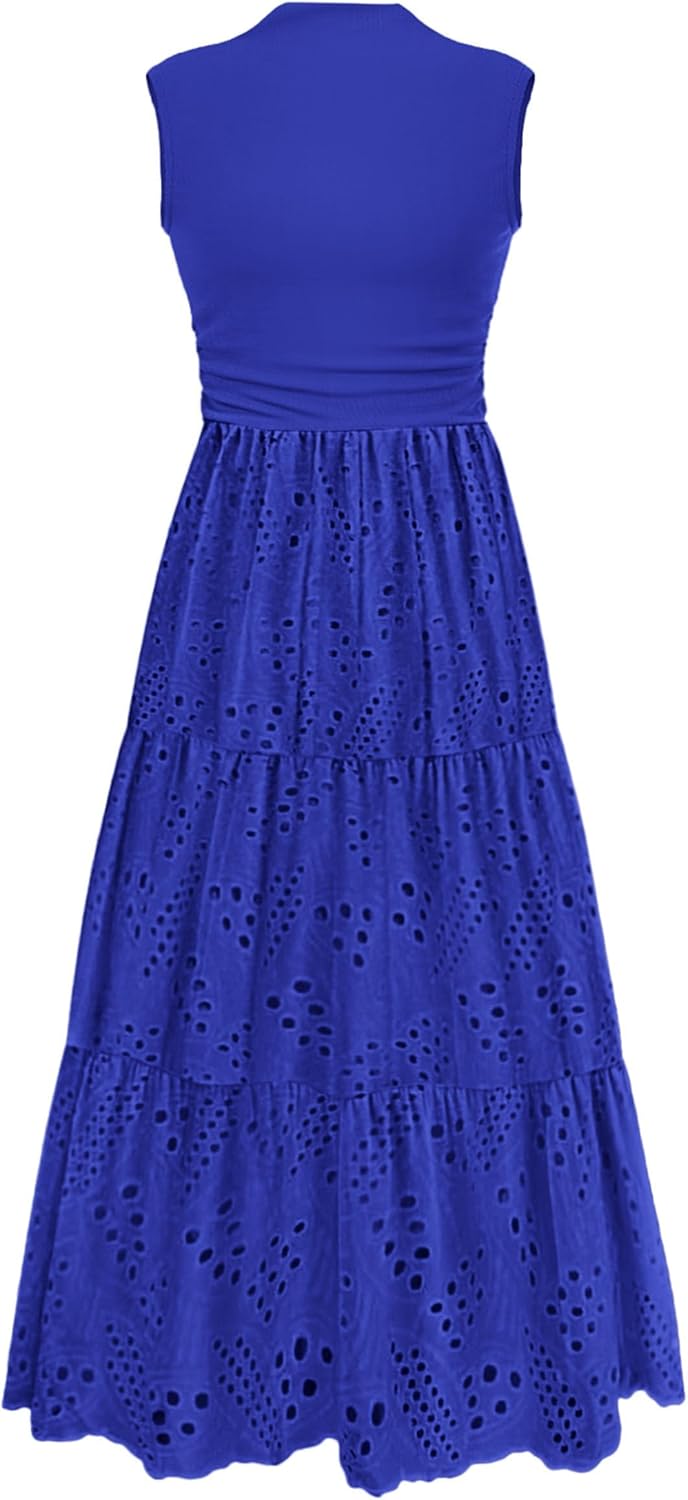PRETTYGARDEN Summer Dresses for Women 2025 Casual Maxi Dress