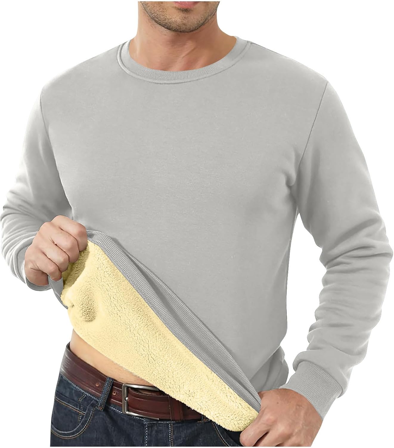 Warm Fleece-Lined Men's Sweatshirt