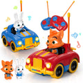Remote Control Cars for Toddlers 2 Pack with Detachable Figures - Fun