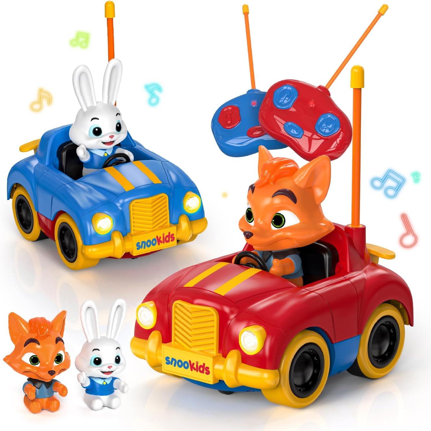 Interactive RC Cars for Kids with Lights & Music - Snookids