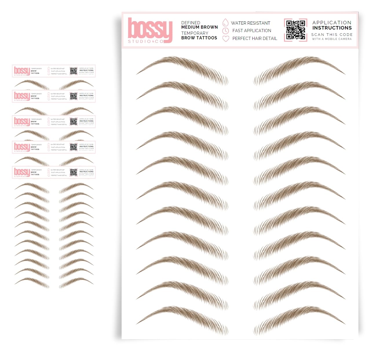 Temporary Eyebrow Tattoos for Natural Hair-Like Brows