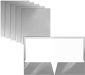 2 Pocket Metallic Silver Glossy Paper Folders 25 Pack - Durable
