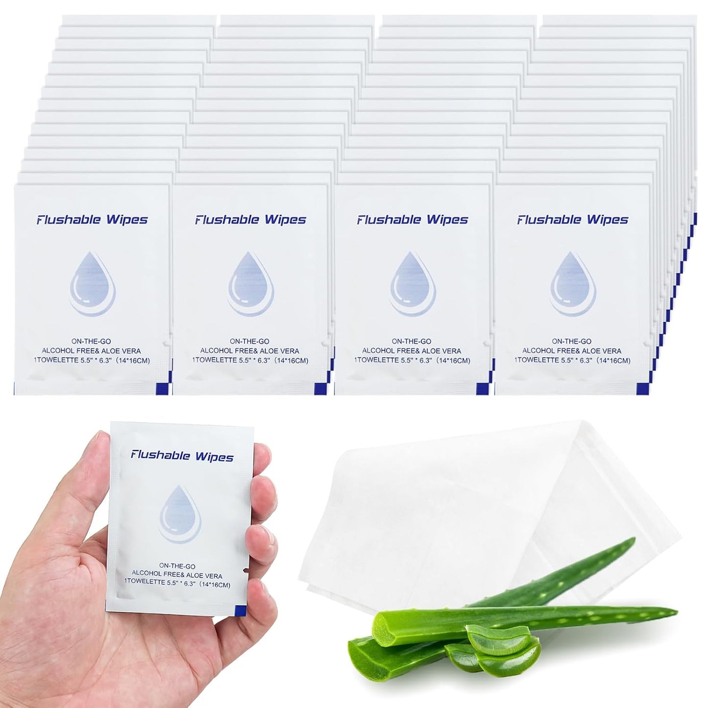 Flushable Wipes Travel Size Individually Wrapped for All Needs