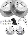 TRQ Rear Brake Pad & Rotor Kit Compatible with 2005 Toyota Avalon