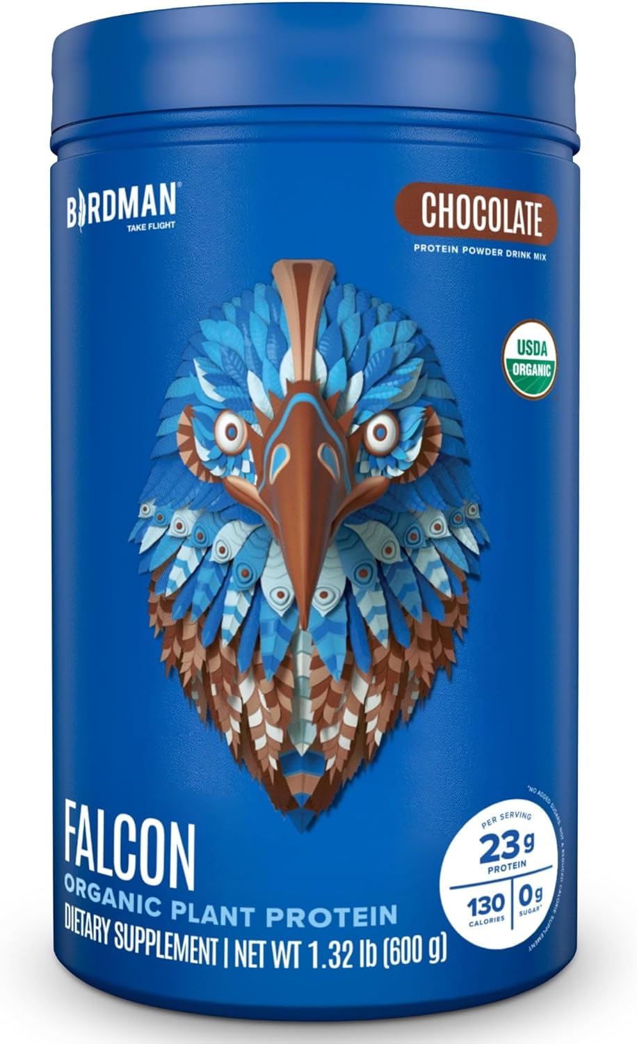 Falcon Vegan Protein Powder - Organic, Low Carb, Dairy Free