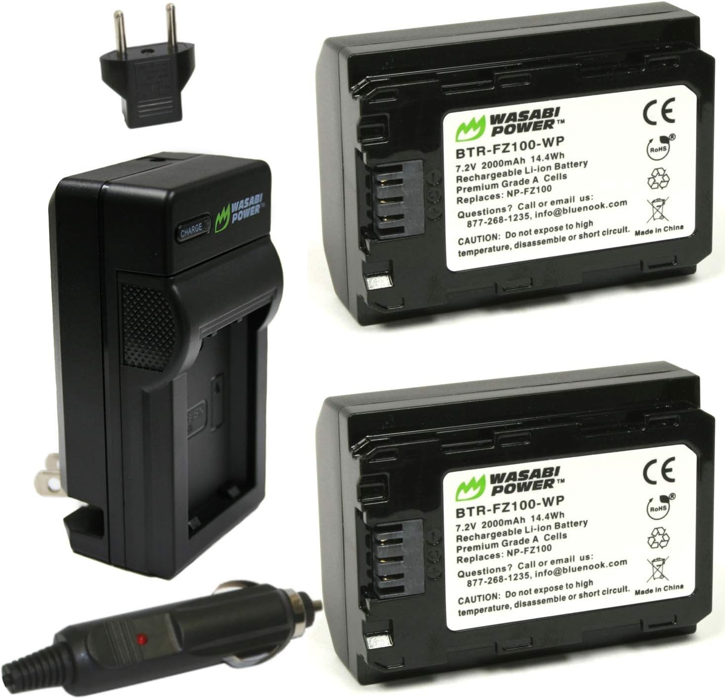 Wasabi Power NP-FZ100 Battery and Charger for Sony Cameras
