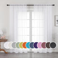 Light & Airy OWENIE Sheer White Curtains - 84 Long 2 Panels