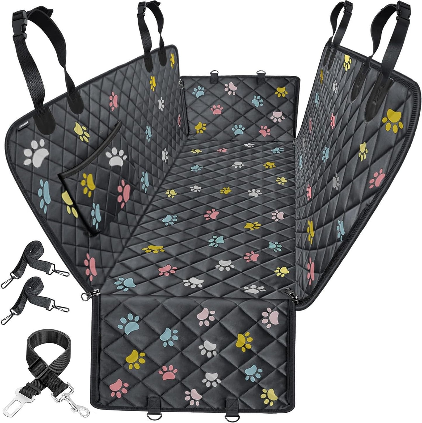 URPOWER Dog Car Seat Cover - Waterproof Hammock for Pets
