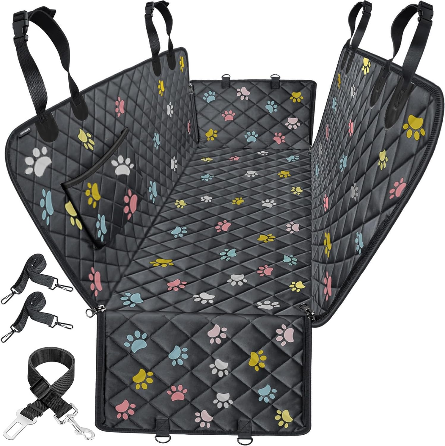 URPOWER Dog Car Seat Cover - Waterproof Hammock for Pets