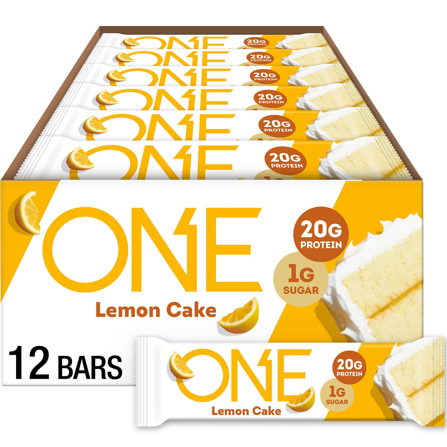 ONE Protein Bars Lemon Cake Flavor with 20g Protein and 1g Sugar
