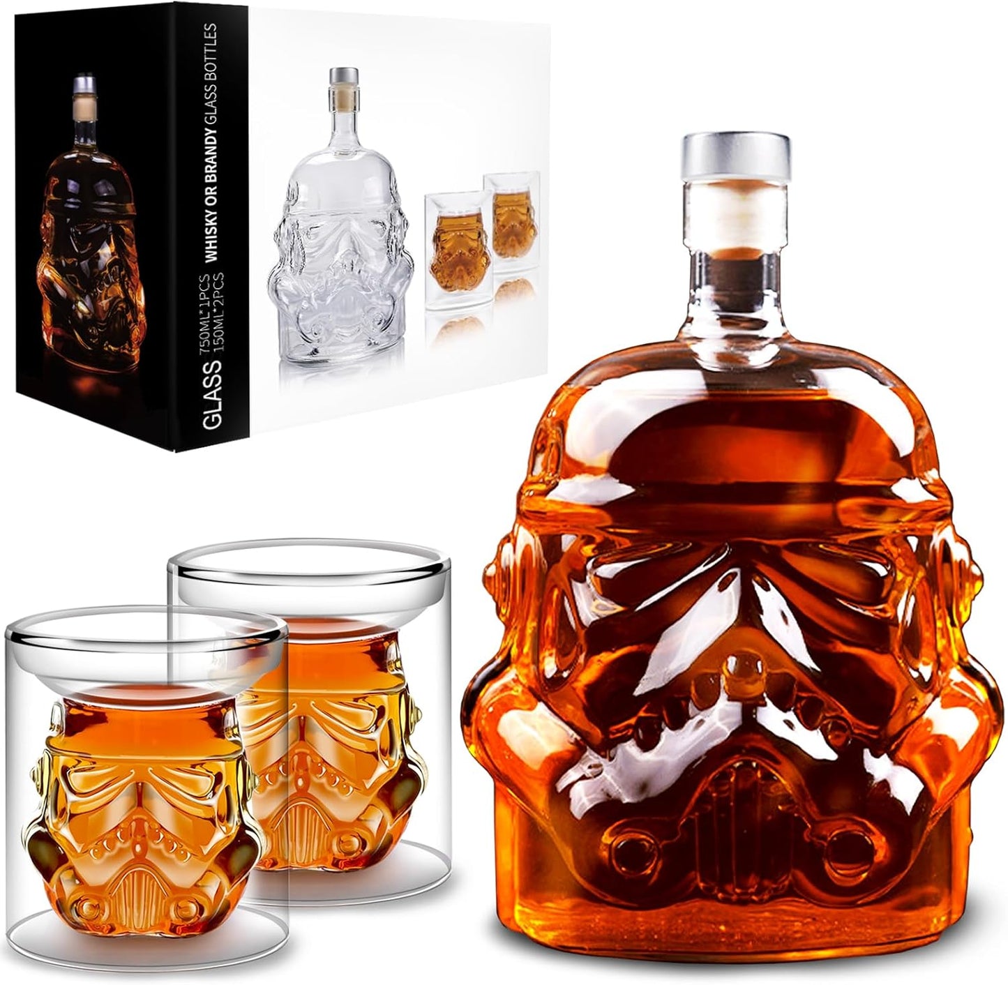 Whiskey Decanter Set with Glasses - Perfect Gift for Dads