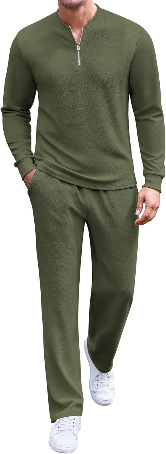 COOFANDY Men's 2 Piece Tracksuit Set for Casual Sports Outfits