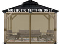 Aoodor Universal 12x12 ft Gazebo Mosquito Netting Replacement - Bug