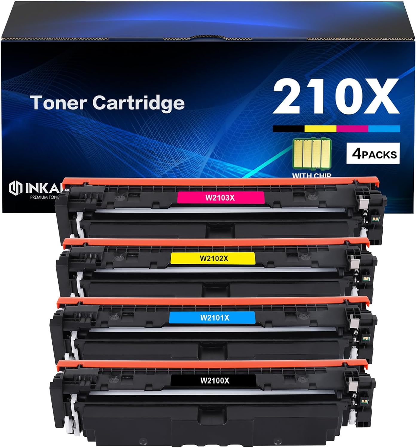 210X Toner Cartridges 4 Pack for HP Color Laserjet Printers