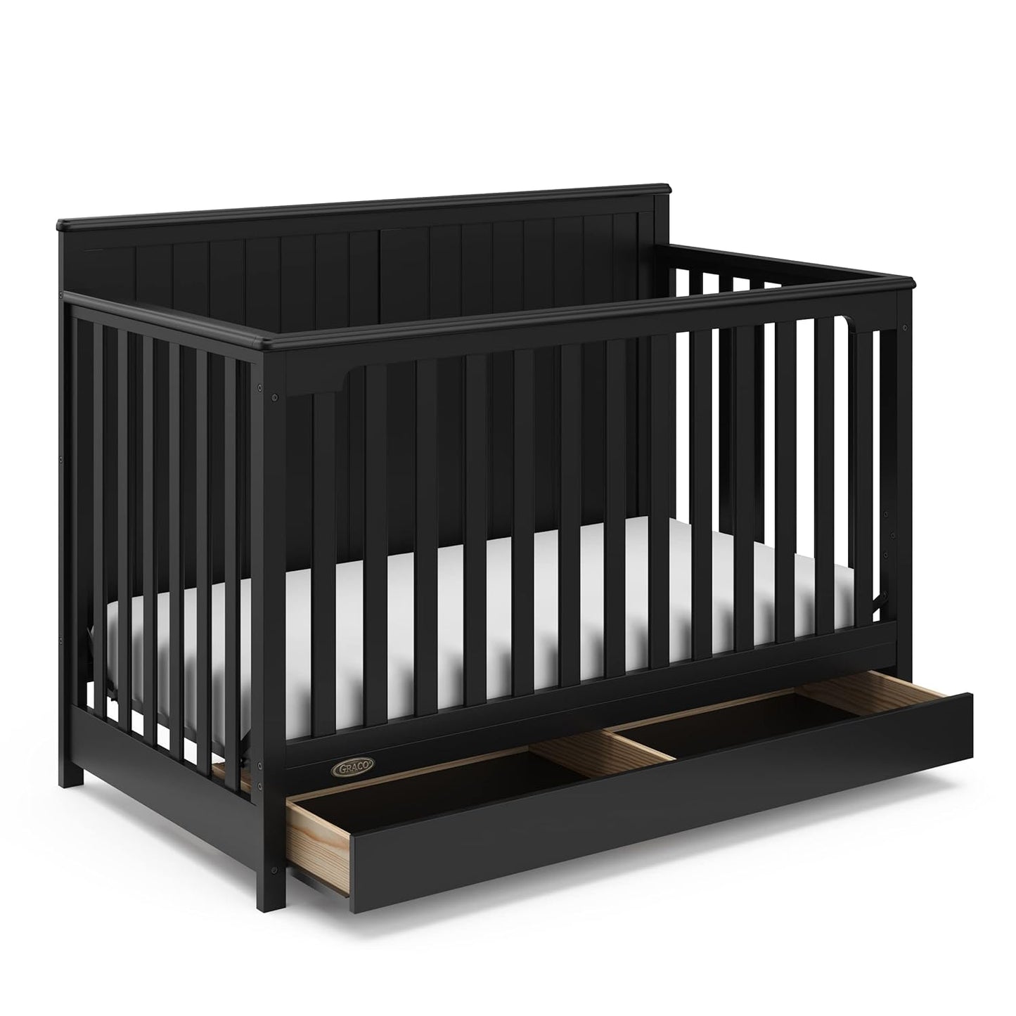 Graco Hadley 5-in-1 Convertible Crib with Drawer for Nursery