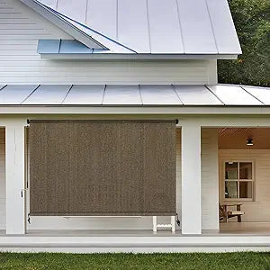Outdoor Roller Shades for Patio, Porch, and Gazebo Use