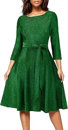 DRESSTELLS Vintage Modest Wedding Guest Cocktail Dress Review