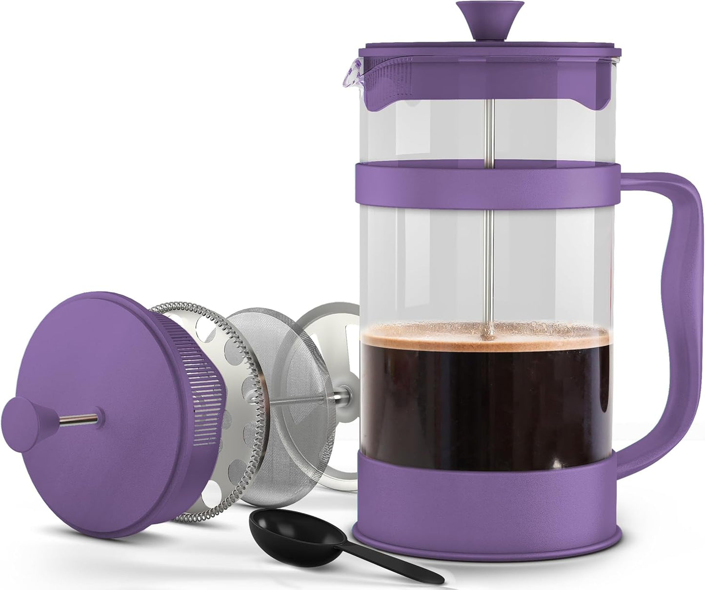 Utopia Kitchen French Press Coffee Maker - Travel Size - Plum - 12oz
