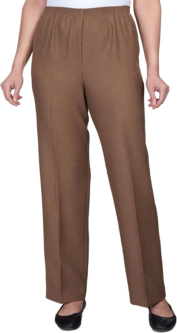 Alfred Dunner Misses Classic Signature Fit Textured Trousers