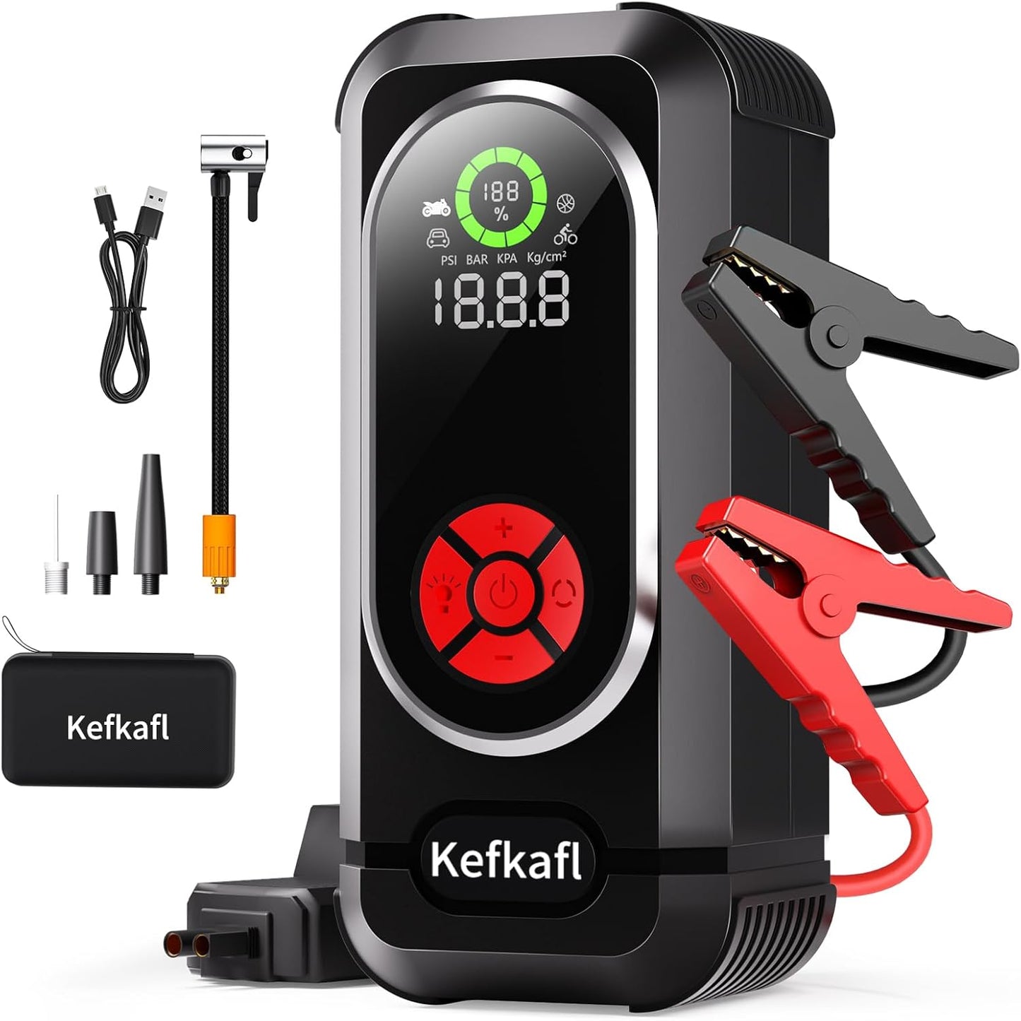 Kefkafl 4500A Jump Starter & Air Compressor