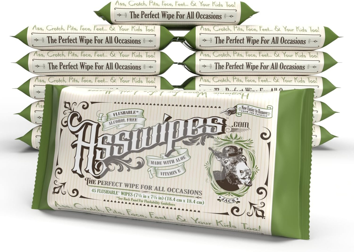Asswipes Flushable Wipes for Adults by Fresh Body FB