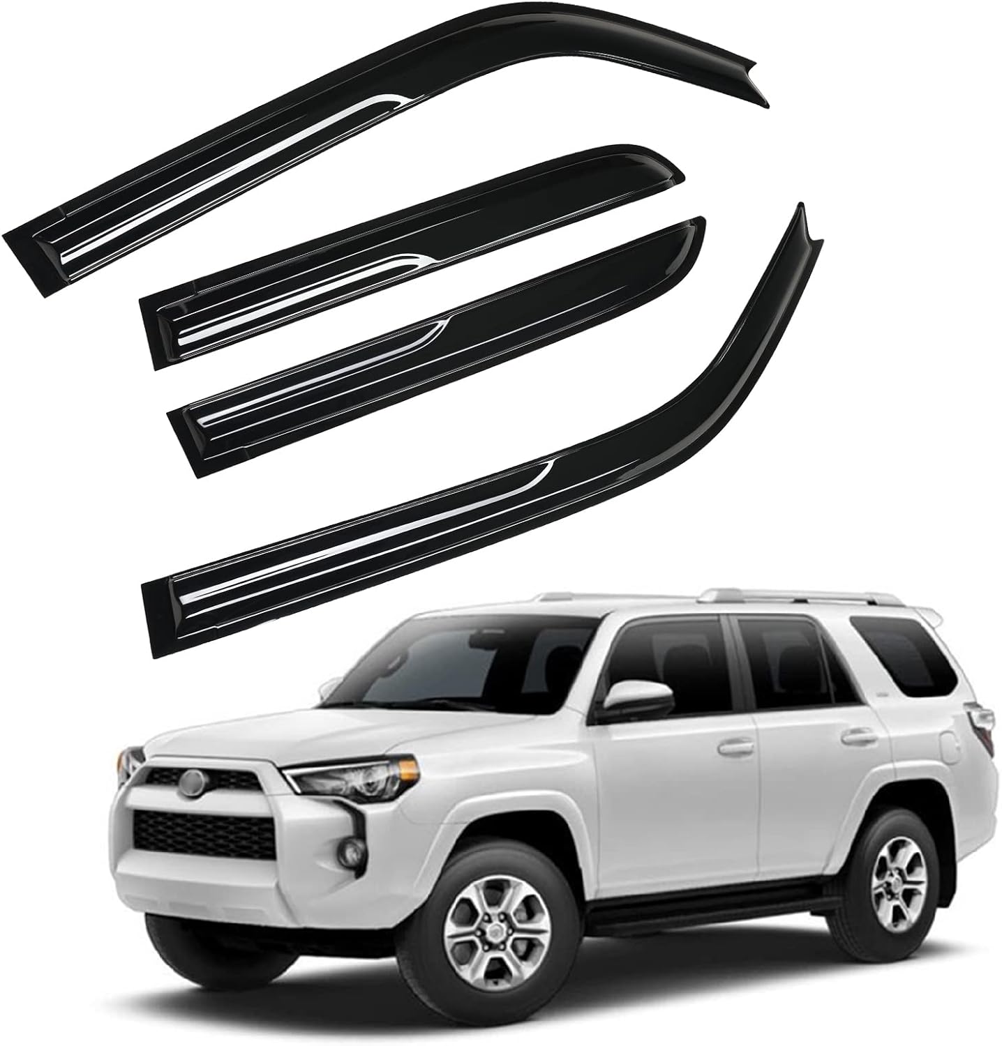 Tape-On Rain Guards Window Visor for 2010-2023 Toyota 4Runner