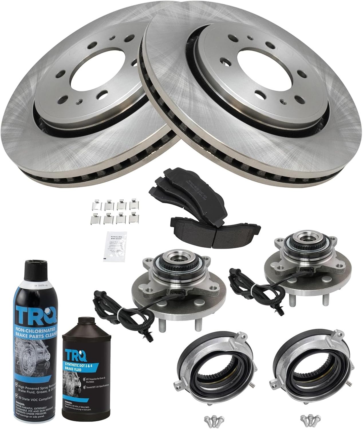TRQ Front Brake Pad & Rotor Kit for 2015-2017 Ford F-150