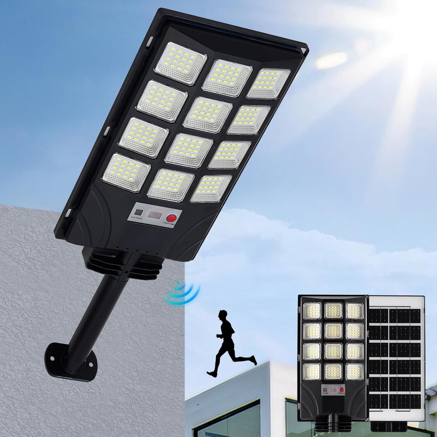 Ultra-Bright Solar Lights Outdoor with Motion Sensor for Security