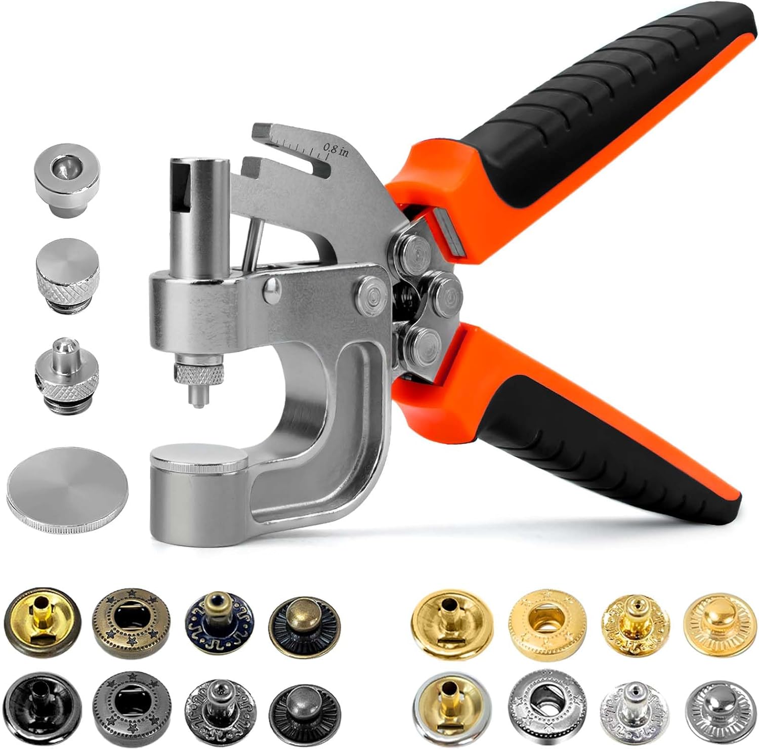 Leather Snaps & Fasteners Kit - 17mm Snap Button Set for Crafts