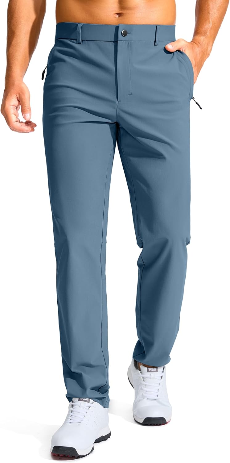 Men's Golf Pants - Slim Fit Stretch Lightweight Dress Pants