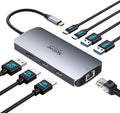 USB C Docking Station Dual Monitor Triple 4K Display - Compact