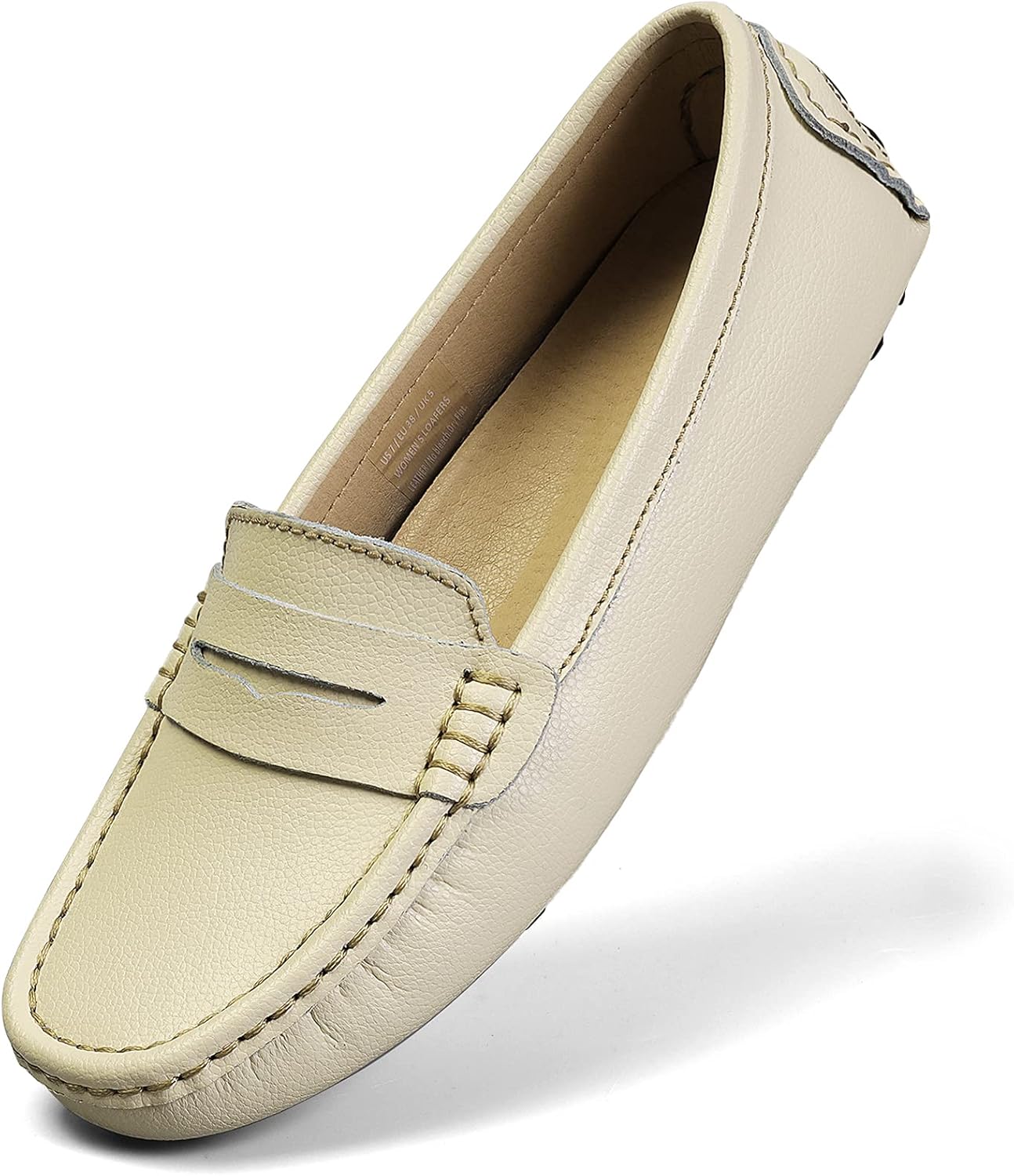 Classic Comfort Leather Penny Loafers for Casual Walking and Driving