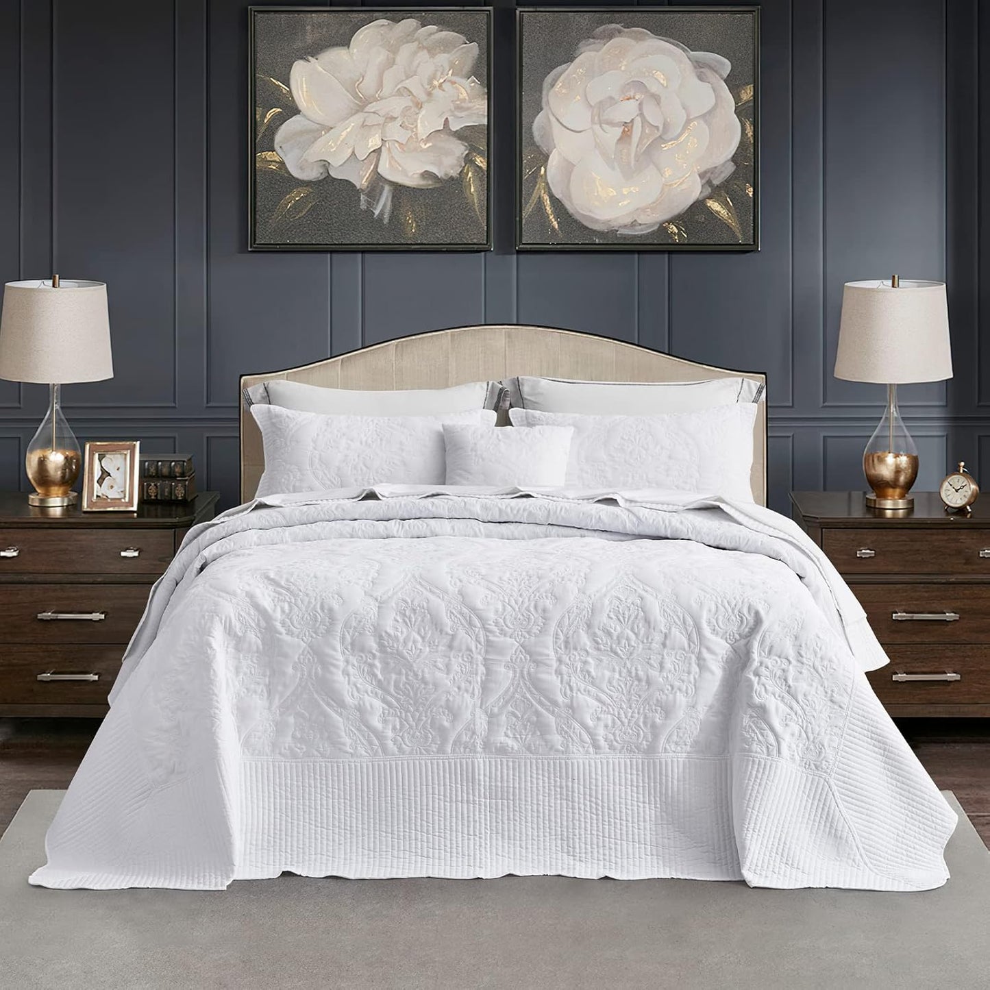CHIXIN Oversized Bedspread Coverlet Set for King Size Beds