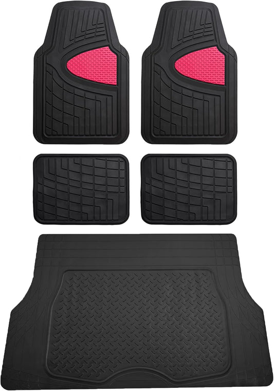 FH Group Premium Liners Tall Channel Trimmable Rubber Floor Mats