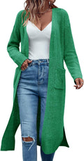 Long Cardigan Sweaters for Women Ribbed Knit Open Front - Cozy