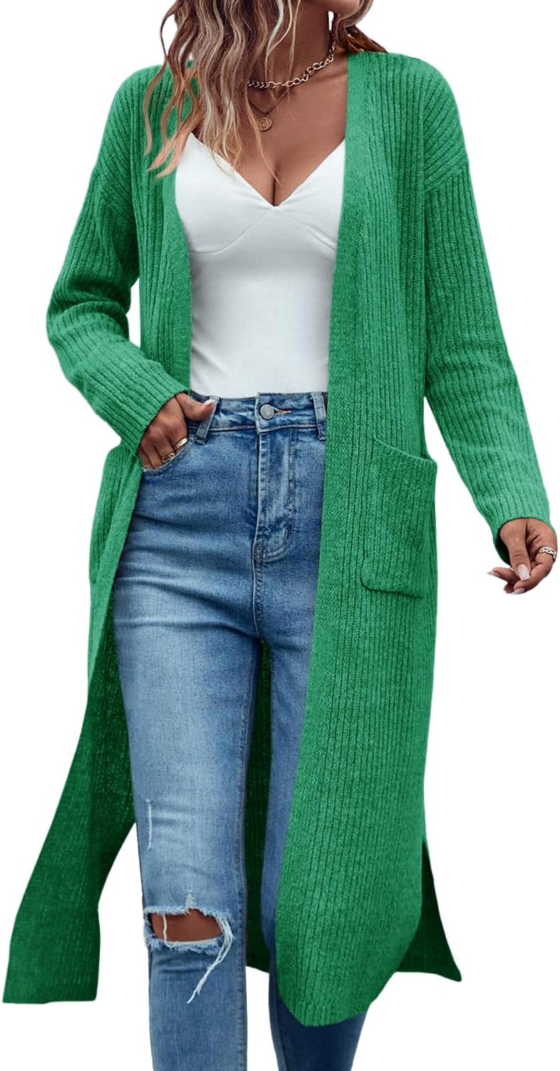 Danedvi Long Cardigan Sweaters for Women with Pockets
