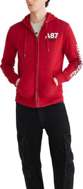 AEROPOSTALE Men's Aero Logo Full Zip Hoodie-Left Chest - Comfortable