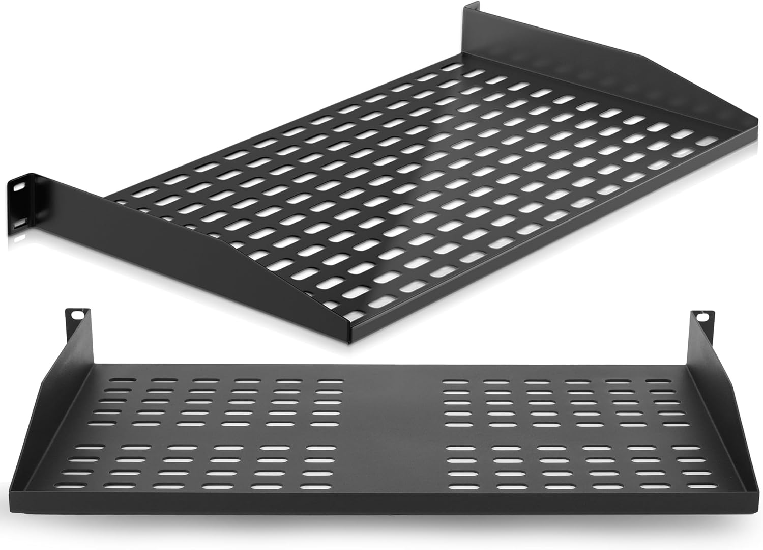 Pyle 2-Pc 1U Server Rack Shelf for Optimal Air Circulation