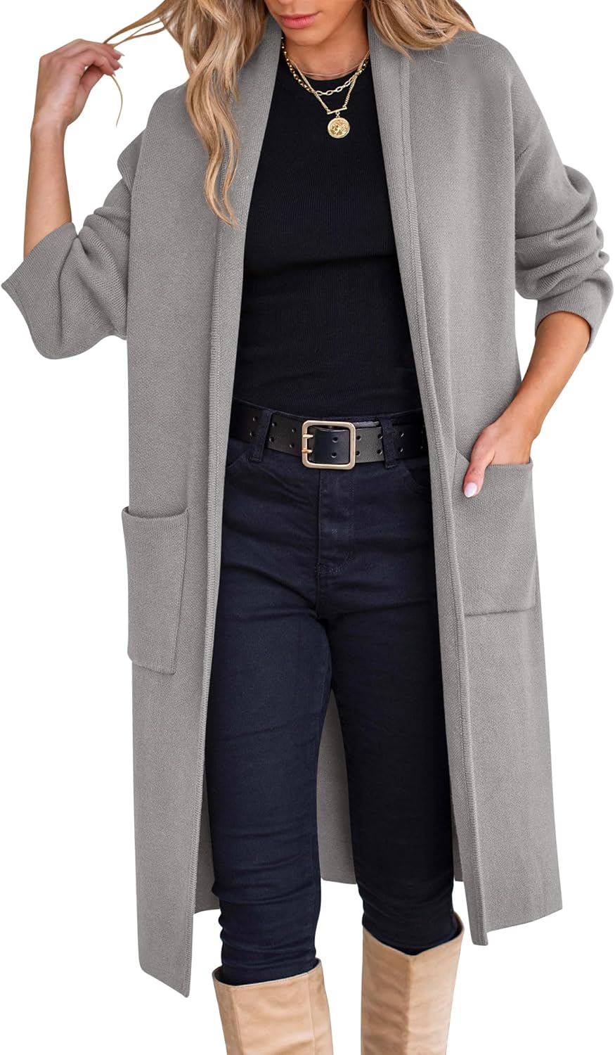 ANRABESS Women's Oversized Cardigan for Trendy Fall Outfits