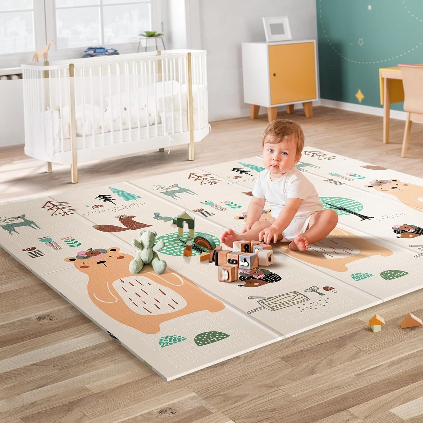 Extra Large Waterproof Baby Play Mat by UANLAUO