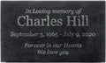 Black Granite Memorial Plaque 10 x 6 x 2 in - Personalized Tribute
