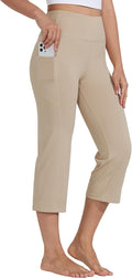 Women's High Waist Yoga Capris 21in - Straight Leg Workout Crop