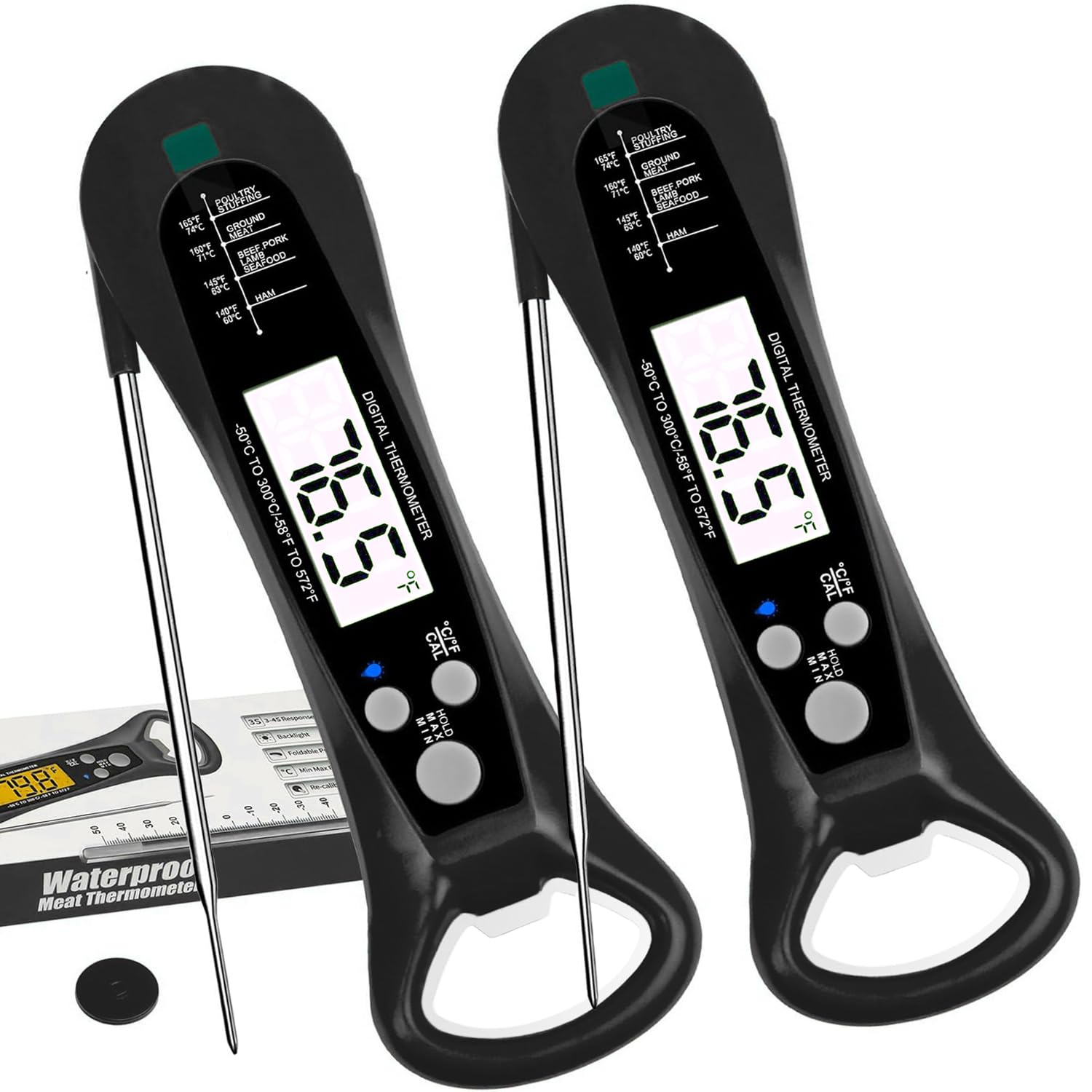 Instant Read Waterproof Thermometer Duo